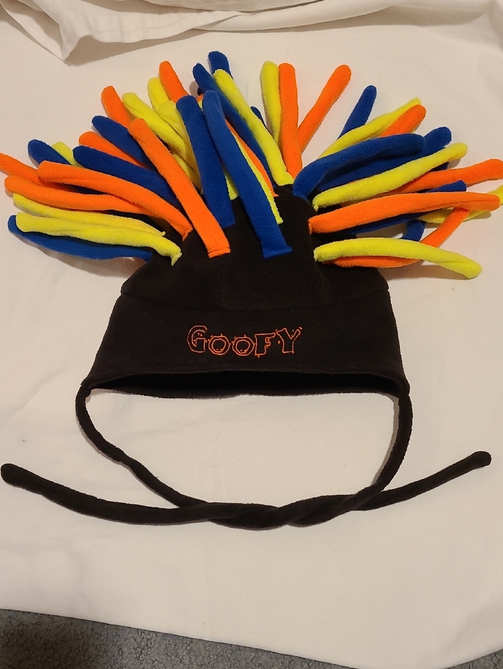 Goofy Dreadlocks Hat Fleece Black And Neon Dreads Disney Resort Fun
